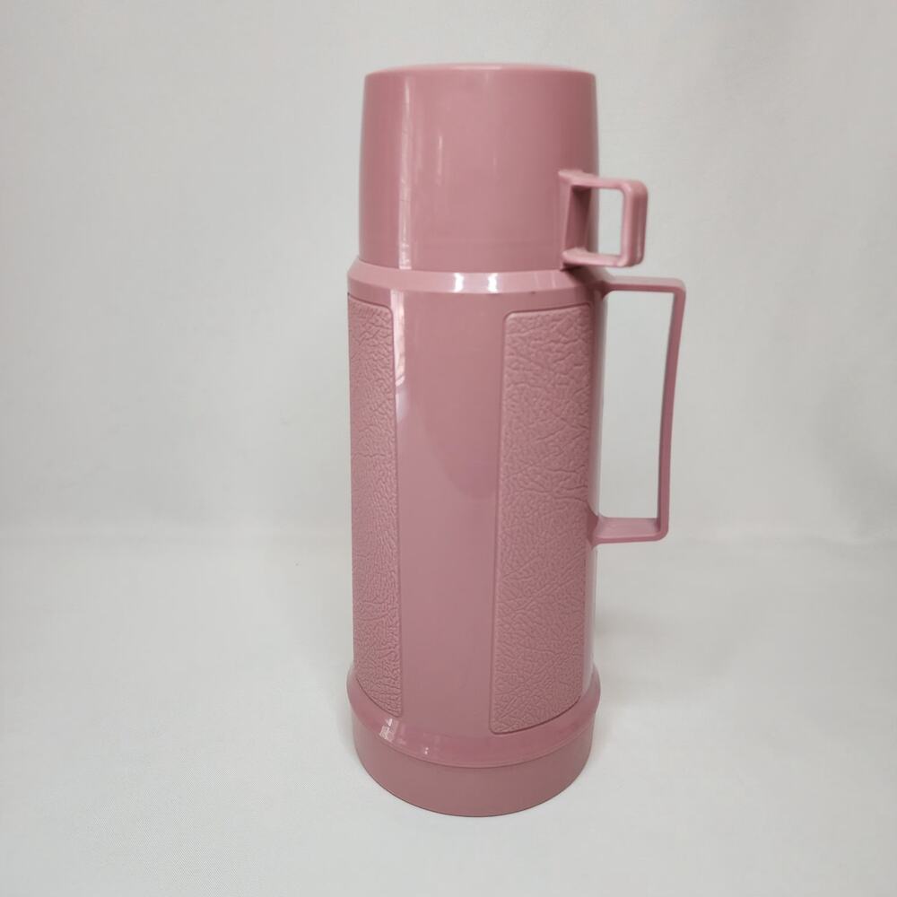 Vintage Thermos Mauve Pink Insulated Container Cup Top Coffee/Soup